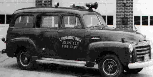 Utility 1 - GMC panel utility truck,  This vehicle was used to transport firefighters, carnival supplies and equipment, and promote fire prevention programs.  It was one of many utility vehicles used by the department.